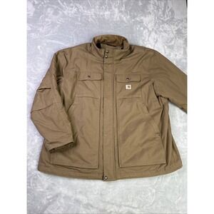 Carhartt Full Swing Jacket Men's Sz 3XL Brown Insulated Work Coat Relaxed Fit